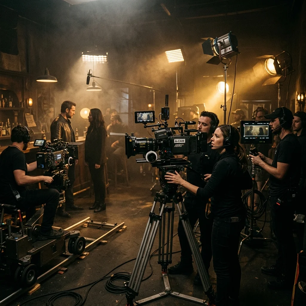 Set de filmación cinematográfico profesional